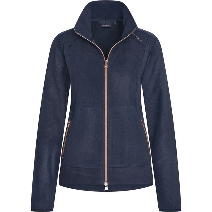 2023 HV Polo Womens Sarah Fleece Jacket 409093502 - Navy