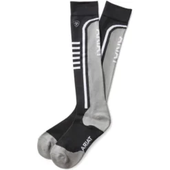 Ariat Ariattek Slimline Performance Socks Black / Sleet 10033428