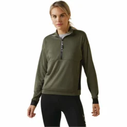 2023 Ariat Womens Breathe 1/2 Zip Sweatshirt 10043391 - Beetle