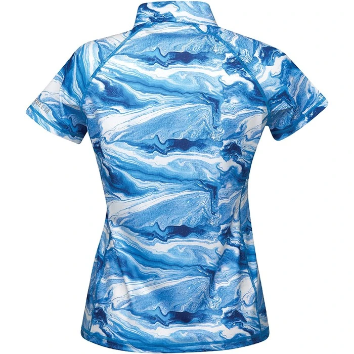 2022 WeatherBeeta Ruby Printed Marble Short Sleeve Top 1009343 - Blue Swirl - Image 2
