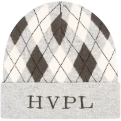 2022 HV Polo Womens Argyle Beanie 408093455 - Grey Heather Colour Grey Heather