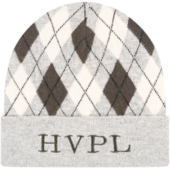 2022 HV Polo Womens Argyle Beanie 408093455 - Grey Heather Colour Grey Heather