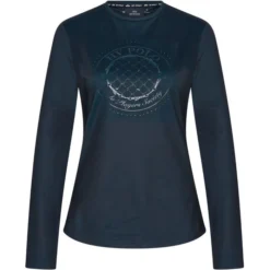 2022 HV Polo Womens Lindsey Long Sleeve Top 403093450 - Navy Colour Navy