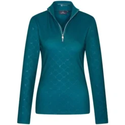 2022 HV Polo Womens Welmoed Luxury Long Sleeve Top 403093454 - Deep Sea Blue Colour Deep Sea Blue