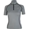 2022 Woof Wear Womens Short Sleeve Performance Riding Shirt WA0006 - Brushed Steel Colour Brushed Steel