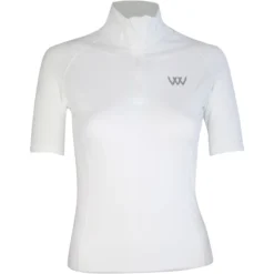 2022 Woof Wear Womens Short Sleeve Performance Riding Shirt WA0006 - White Colour White