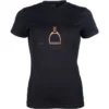2023 HKM Womens Equine Sports Style T-Shirt 13296 - Black / Rose Gold