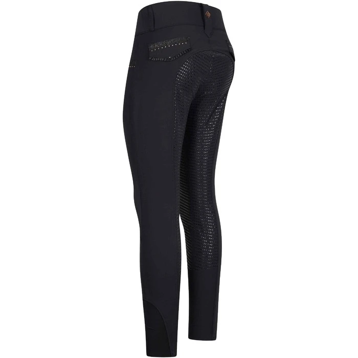 2023 Imperial Riding Womens Diva Capone Full Grip Riding Breeches KL4123003 - Black / Rose Gold Colour Black/Rose Gold - Image 2