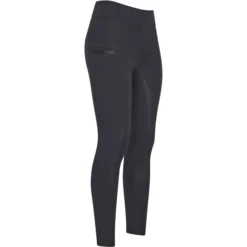 2023 Imperial Riding Womens Shiny Sparks Full Grip Riding Tights KL44322008 - Black Colour Black