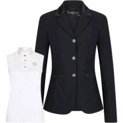 2023 Imperial Riding Womens Vive Capone Competition Blazer & Triumph Sleeveless Competition Top CBCT23 - Black / Gun Metal / Whi