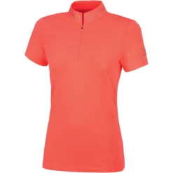 2023 Pikeur Womens Vroni Polo Top 321200 200 - Coral Red Colour Coral Red