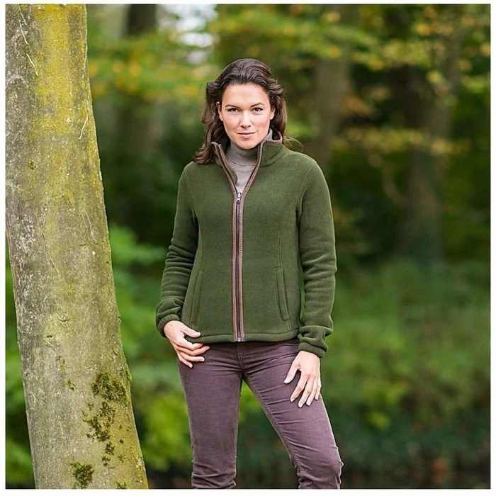 2021 Baleno Womens Sarah Fleece Jacket 60048328 - Olive - Image 2