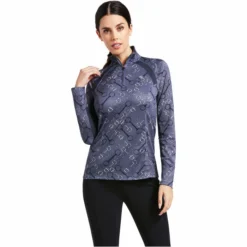 Ariat Womens Sunstopper 2.0 1/4 Zip Baselayer 10030429 - Char Bit Colour Char Bit