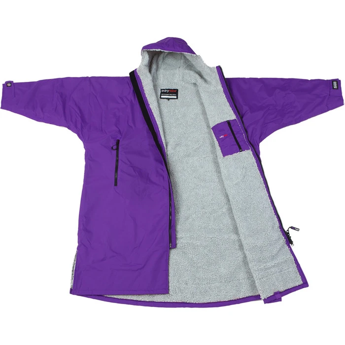 2021 Dryrobe Advance Long Sleeve Premium Outdoor Change Robe LSDABB - Purple / Grey Colour Grey/Purple