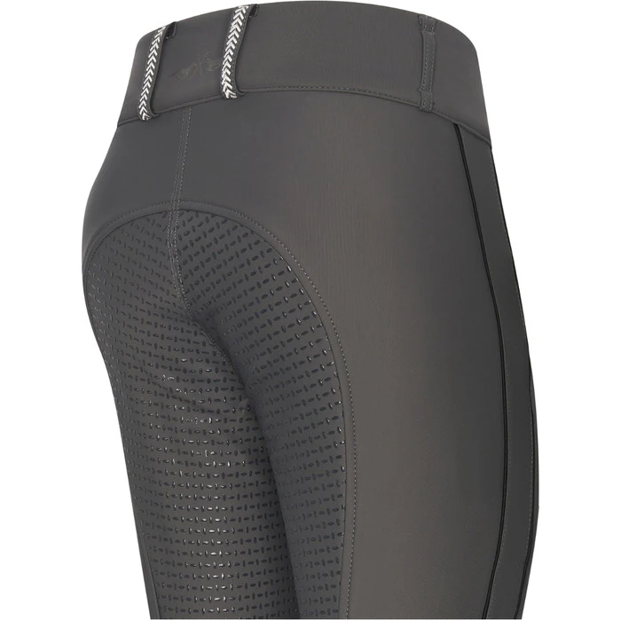 2022 HV Polo Womens Isabell Fullgrip Riding Tights 201093455 - Ultimate Grey Colour Ultimate Grey - Image 3