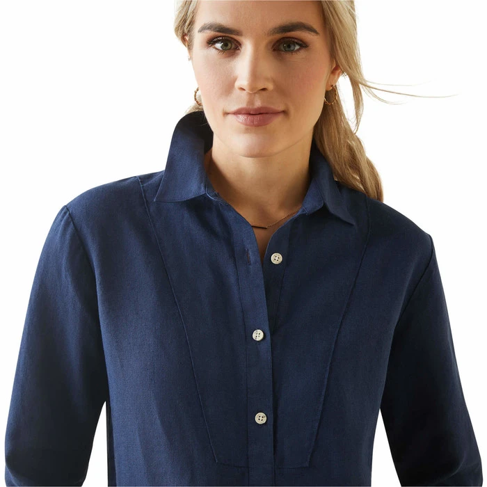 2023 Ariat Womens Cazadero Blouse 10043899 - Navy - Image 3