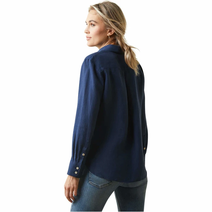 2023 Ariat Womens Cazadero Blouse 10043899 - Navy - Image 2