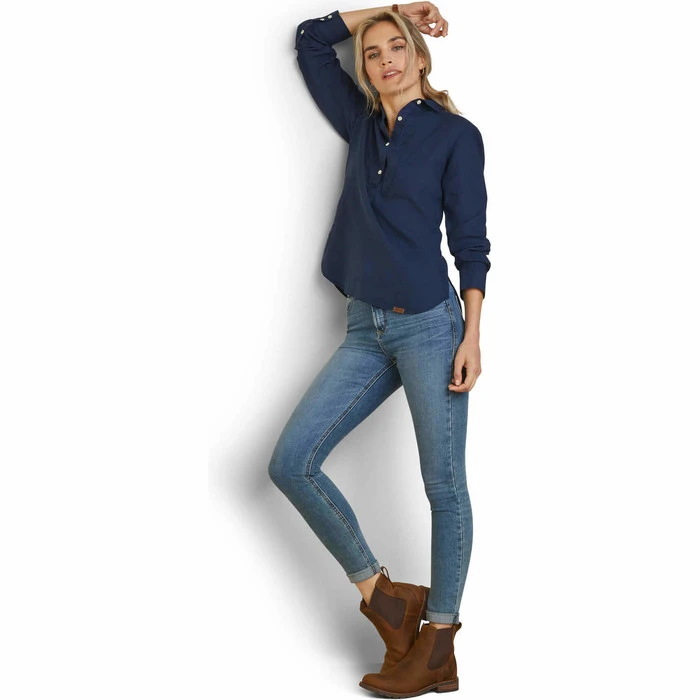 2023 Ariat Womens Cazadero Blouse 10043899 - Navy - Image 4