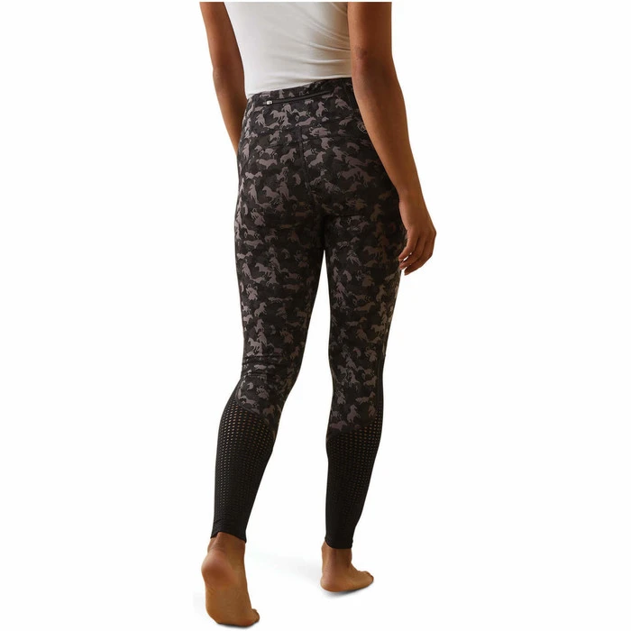 2023 Ariat Womens Eos Full Seat Tights 10043585 - Periscope Camo Horse - Image 2
