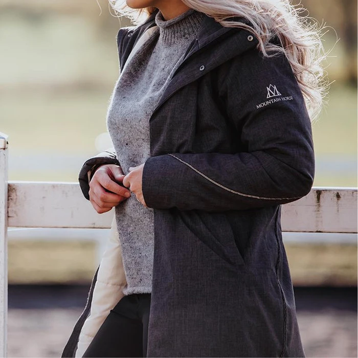 2023 Mountain Horse Womens Alicia Riding Coat 33590142 - Grey Melange - Image 2