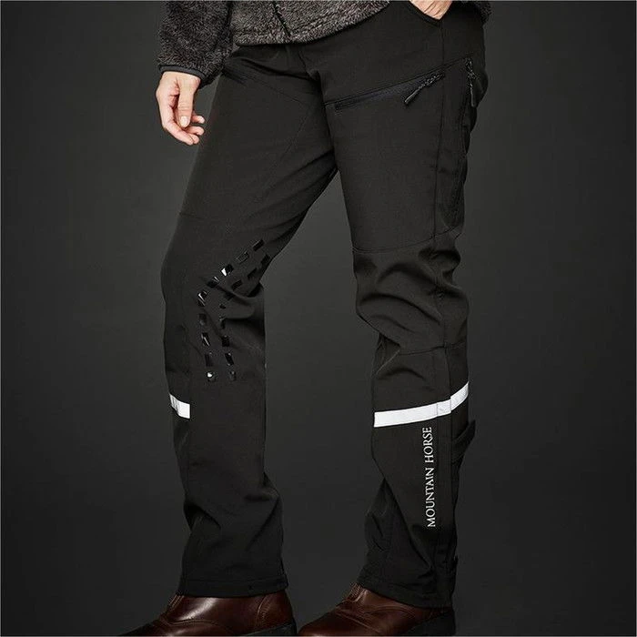 2023 Mountain Horse Womens Artax Softshell Trousers 5328019103 - Black - Image 4