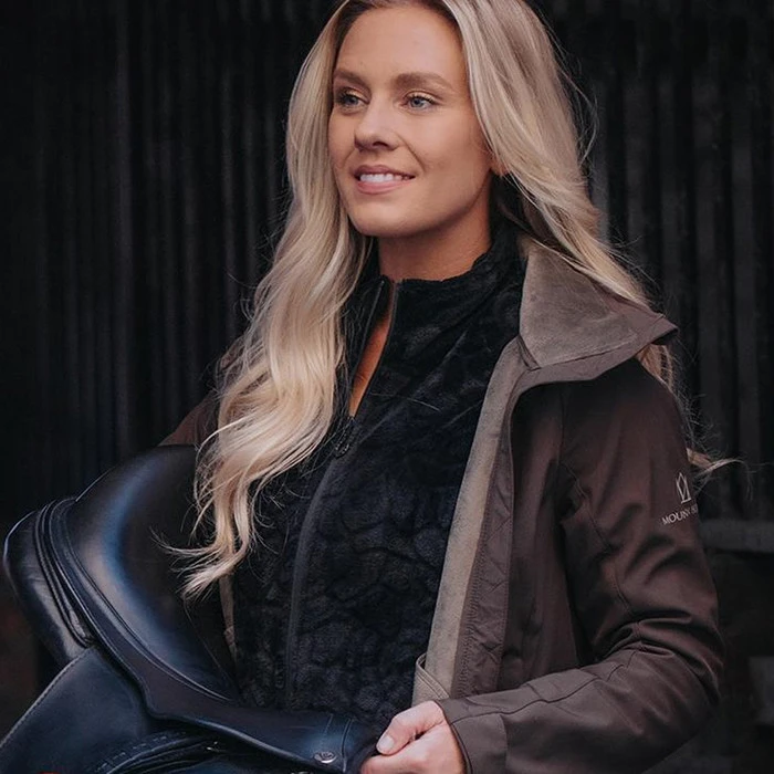 2023 Mountain Horse Womens Stella Softshell Parka Coat 33250 - Brown Colour Brown - Image 3