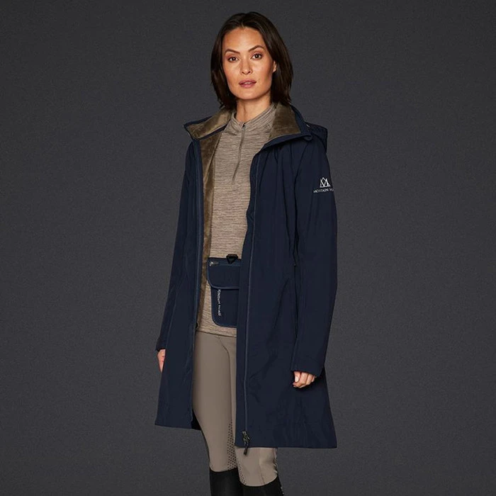 2023 Mountain Horse Womens Stella Softshell Parka Coat 33250 - Navy Colour Navy - Image 2