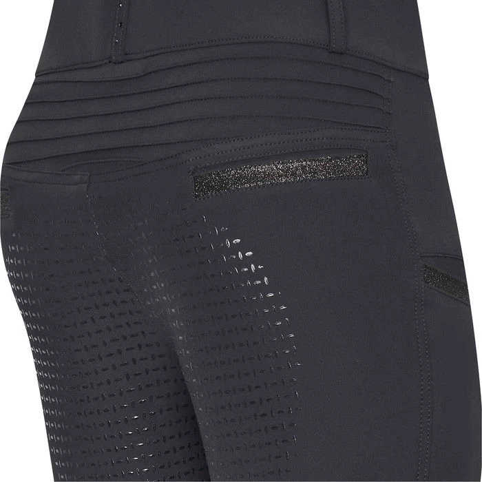 2023 Imperial Riding Womens Shiny Sparks Full Grip Riding Tights KL44322008 - Black Colour Black - Image 5