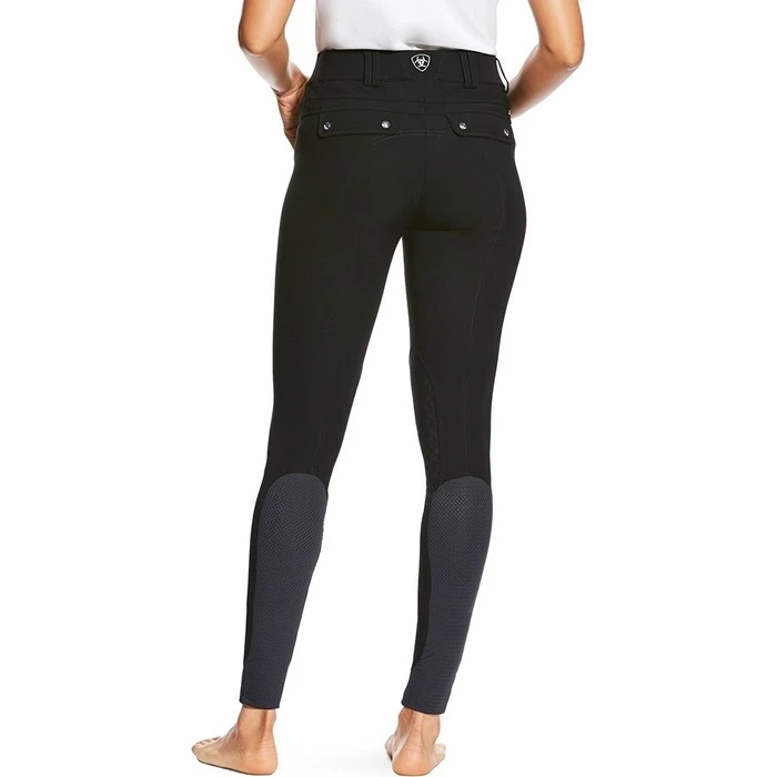 Ariat Womens Tri Factor Grip Knee Patch Breeches Black - Image 2