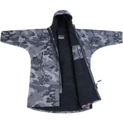 2021 Dryrobe Advance Long Sleeve Premium Outdoor Change Robe LSDABB - Black Camo Colour Black Camo