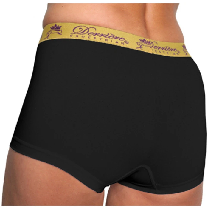 Derriere Equestrian Womens Seamless Shorty DEPSSF14B - Black - Image 2