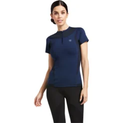 2022 Ariat Womens Ascent Crew Short Sleeve Baselayer 10039199 - Navy