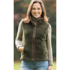 2021 Baleno Womens Sally Fleece Gilet 60048327 - Olive
