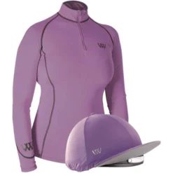 2022 Woof Wear Womens Performance Riding Shirt & Hat Cover - Lilac