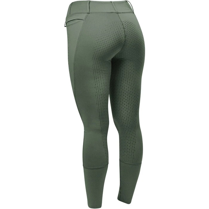 2022 Dublin Womens Cool It Everyday Riding Tights 100492402 - Olive Green Colour Olive Green - Image 2