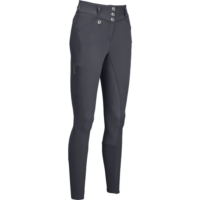 2023 Pikeur Womens Briosa Full Grip Riding Breeches 144306 - Dark Shadow Colour Dark Shadow