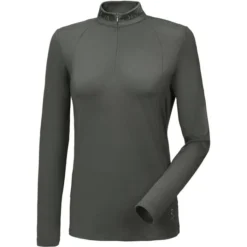 2022 Pikeur Womens Sareen Shirt 228300 207 - Black Olive Colour Black Olive